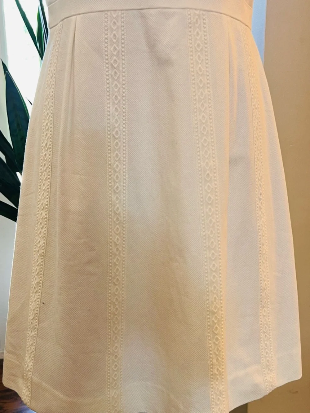 J.Crew A4090 White Eyelet Dress Size 6 NWT Lace Trim Sleeveless - Picture 4 of 10